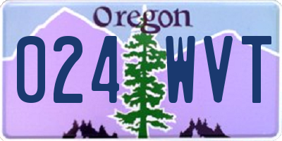 OR license plate 024WVT