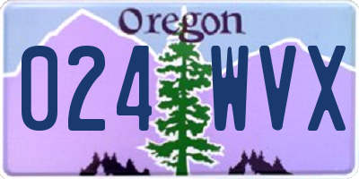 OR license plate 024WVX