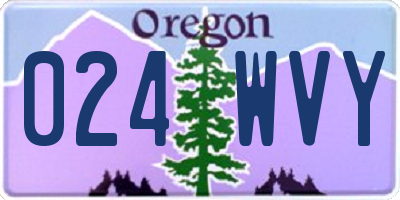 OR license plate 024WVY