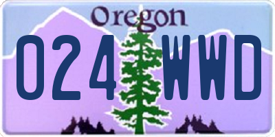 OR license plate 024WWD