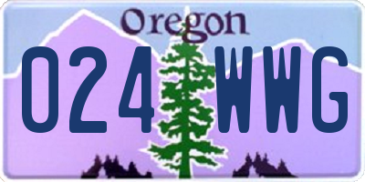 OR license plate 024WWG