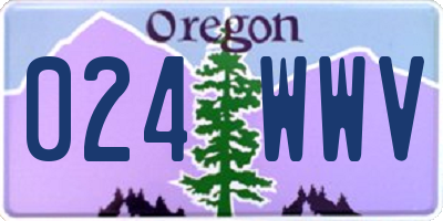 OR license plate 024WWV