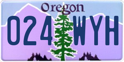 OR license plate 024WYH