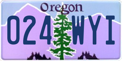 OR license plate 024WYI
