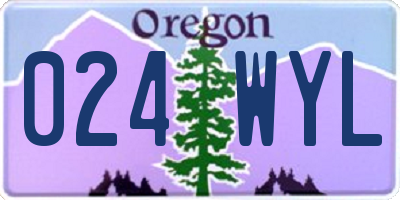 OR license plate 024WYL