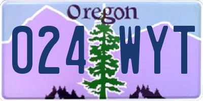 OR license plate 024WYT