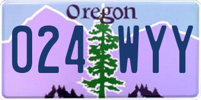 OR license plate 024WYY