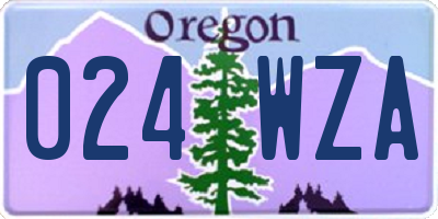 OR license plate 024WZA