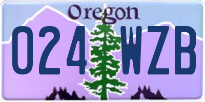 OR license plate 024WZB