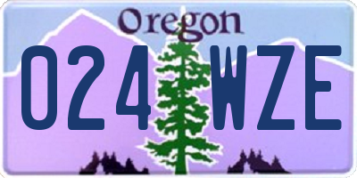 OR license plate 024WZE