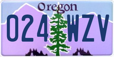 OR license plate 024WZV