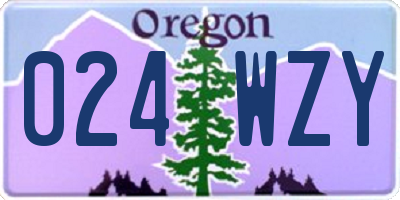 OR license plate 024WZY