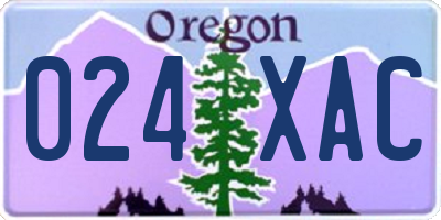 OR license plate 024XAC