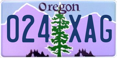 OR license plate 024XAG