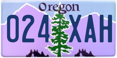 OR license plate 024XAH
