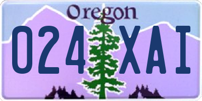 OR license plate 024XAI
