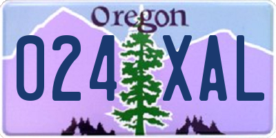 OR license plate 024XAL