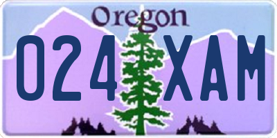 OR license plate 024XAM