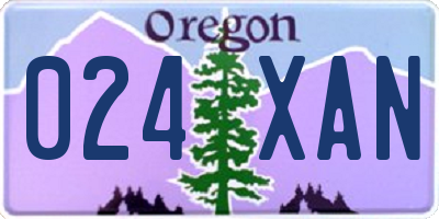 OR license plate 024XAN