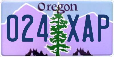 OR license plate 024XAP