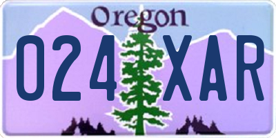 OR license plate 024XAR