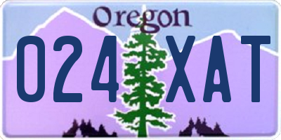 OR license plate 024XAT