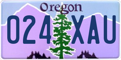OR license plate 024XAU