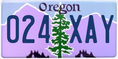 OR license plate 024XAY