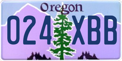 OR license plate 024XBB