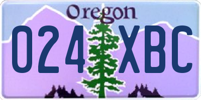 OR license plate 024XBC