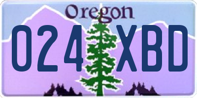 OR license plate 024XBD