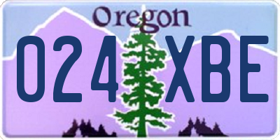 OR license plate 024XBE