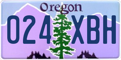 OR license plate 024XBH