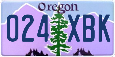 OR license plate 024XBK