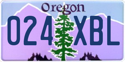OR license plate 024XBL