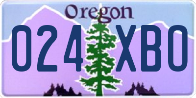 OR license plate 024XBO