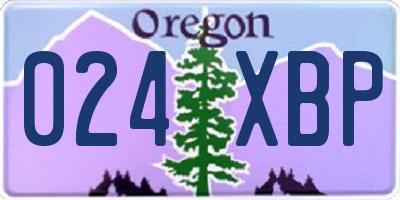 OR license plate 024XBP
