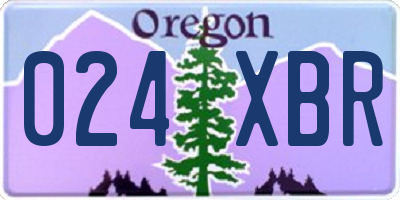 OR license plate 024XBR