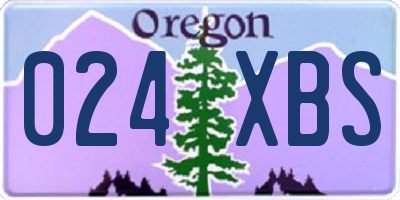 OR license plate 024XBS