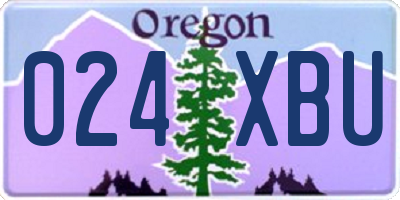 OR license plate 024XBU