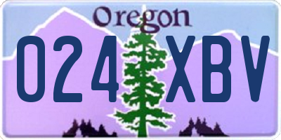 OR license plate 024XBV