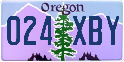 OR license plate 024XBY
