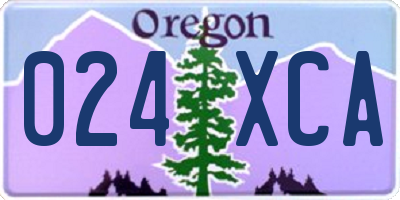 OR license plate 024XCA