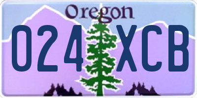 OR license plate 024XCB