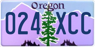 OR license plate 024XCC
