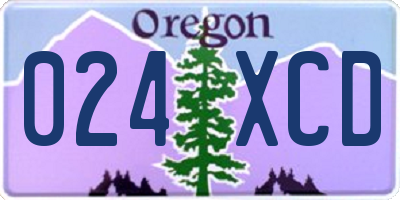 OR license plate 024XCD
