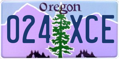 OR license plate 024XCE