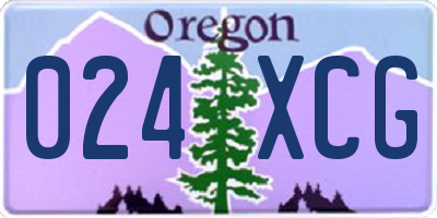 OR license plate 024XCG