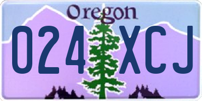 OR license plate 024XCJ