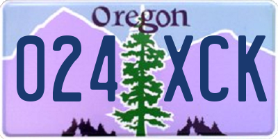 OR license plate 024XCK